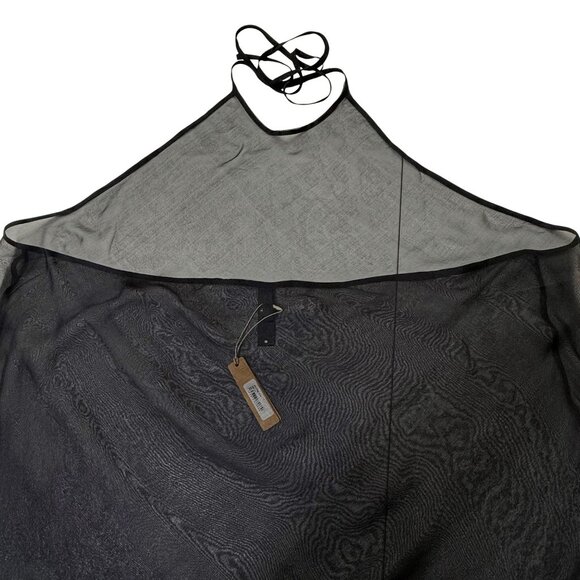 SKIMS Romance Chiffon Halter Silk Slip Dress Onyx 3X - Picture 5 of 10